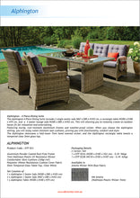 PRE ORDER: ALPHINGTON - Quality 5 Seaters Outdoor Wicker Large Rectangle Table Dining Set - Furniture Star Direct