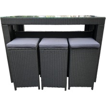 ALTONA 7 Piece 6 Seater Outdoor Wicker Bar Set - Furniture Star Direct