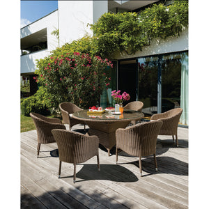 CLIFTON HILL - Outdoor Wicker Large 160cm Round Table - Furniture Star Direct