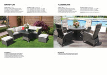 HAWTHORN - 5 Piece Outdoor Wicker Recliner Chair Dining Set