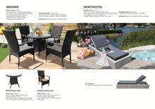 NIDDRIE - 5 Piece Outdoor Round Coffee Table and Stacking Armchair Set