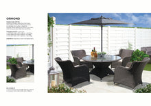 ORMOND - Affordable 5 Piece Outdoor Wicker Round Table Dining Set