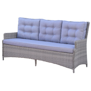 PRE ORDER: ALPHINGTON - Quality 5 Seaters Outdoor Wicker Large Rectangle Table Dining Set - Furniture Star Direct