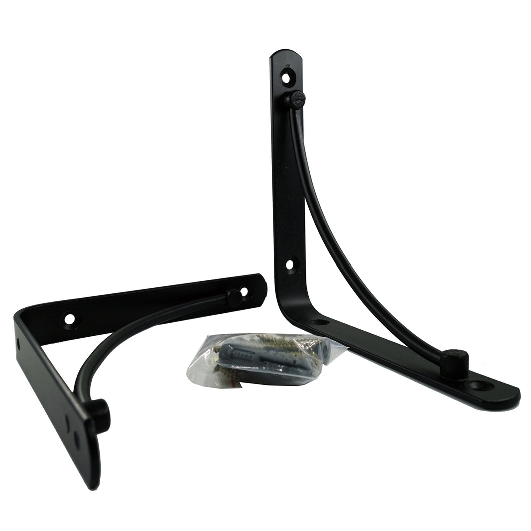 2x ARCH 195 - Wall Mounted Shelf Brackets with hardware - Furniture Star Direct