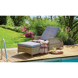 PRE-ORDER: BULLEEN - Luxurious Outdoor Wicker Adjustable Sun Lounge - Furniture Star Direct