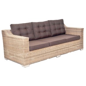 BEAUMARIS - 3 Seat Luxury Outdoor Wicker Wide Armrest Sofa - Furniture Star Direct