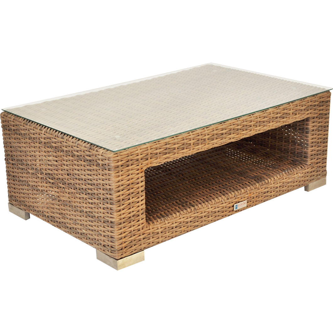 BEAUMARIS - Luxury Outdoor Wicker Rectangle Coffee Table - Furniture Star Direct