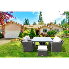 CARLTON - Outdoor Wicker Ottoman Footstool - Furniture Star Direct