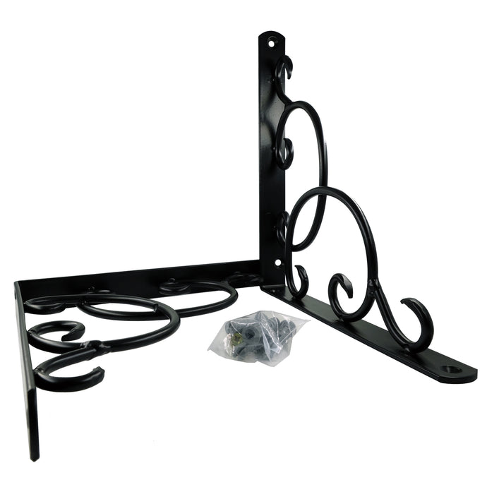 2x CURLY 230 - Wall Mounted Shelf Brackets with hardware - Furniture Star Direct