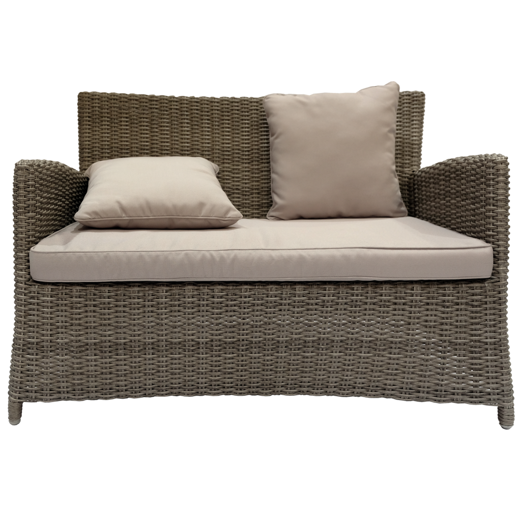 PRE-ORDER GLEN IRIS - Outdoor Wicker Double Seater Sofa - Furniture Star Direct