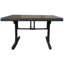 PRE-ORDER CARLTON - 6 Seater Outdoor Wicker Stylish Square Table Dining Set - Furniture Star Direct