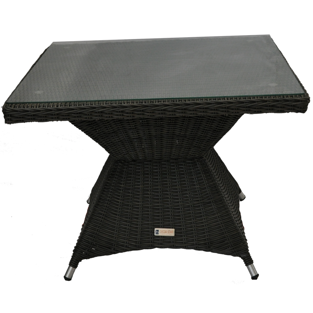 PRE-ORDER HAMPTON - Outdoor Wicker Square Dining Table - Furniture Star Direct