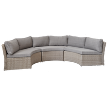 MALVERN - Outdoor Wicker Relaxing Modular Round Lounge Set - Furniture Star Direct