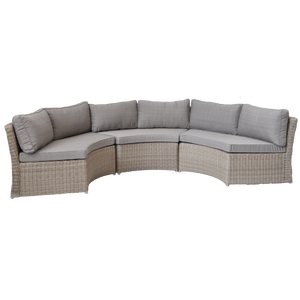 MALVERN - Outdoor Wicker Relaxing Modular Round Lounge Set - Furniture Star Direct