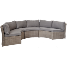 MALVERN - Outdoor Wicker Relaxing Modular Round Lounge Set - Furniture Star Direct