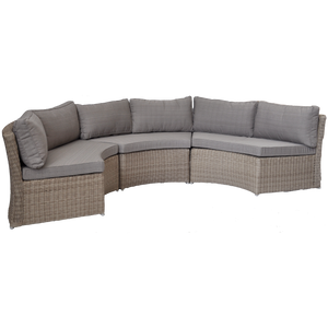 MALVERN - Outdoor Wicker Relaxing Modular Round Lounge Set - Furniture Star Direct