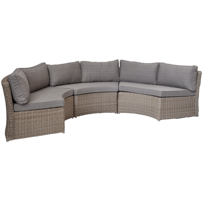 MALVERN - 6 Seater Outdoor Wicker Modular Lounge Sofa - Furniture Star Direct