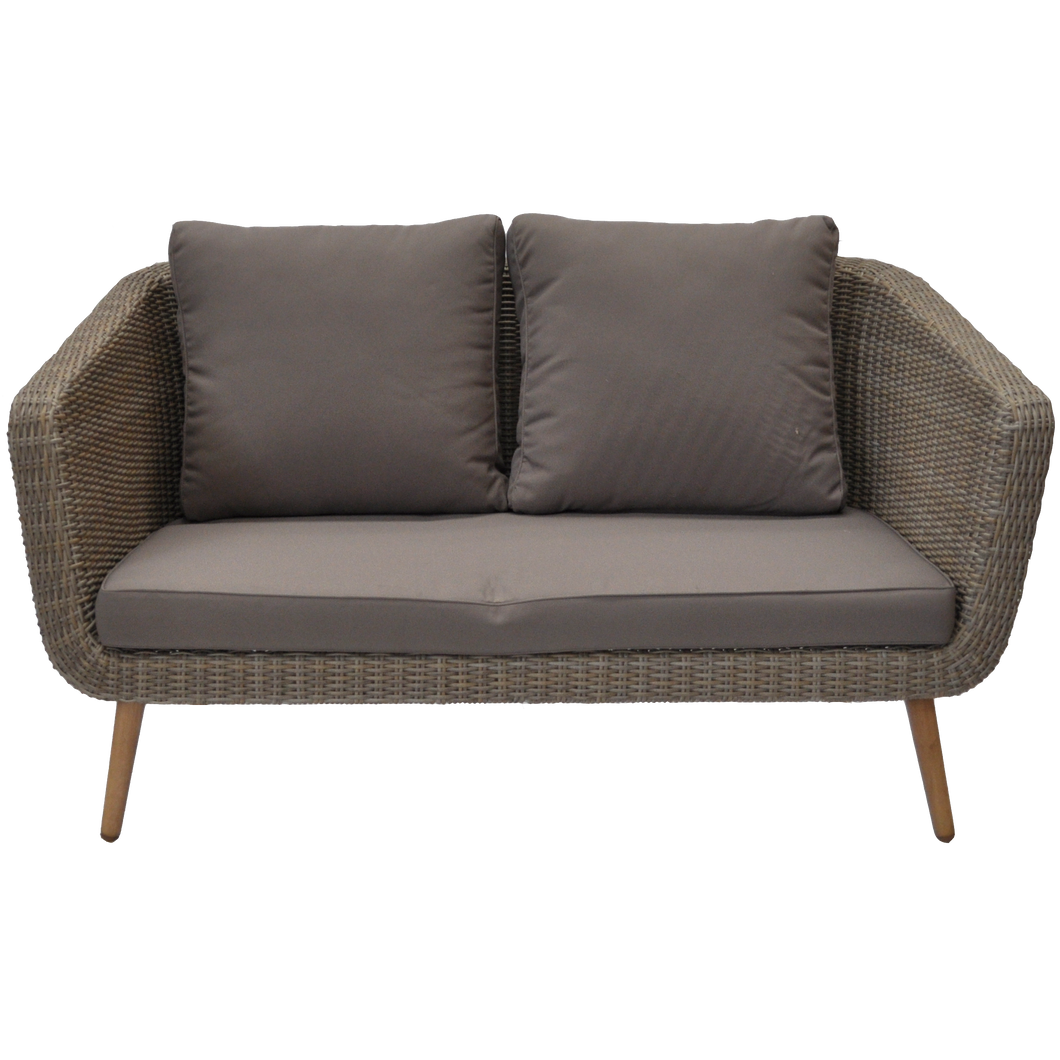 PRE-ORDER VERMONT - Outdoor Timber/Wicker  Double Seaters Sofa - Furniture Star Direct