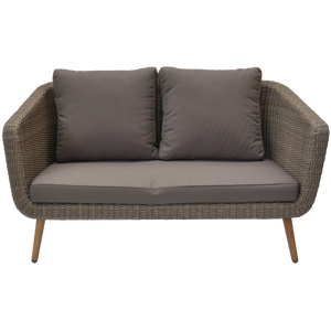 PRE-ORDER VERMONT - Glamorous 4 Seater Outdoor Timber Wicker Lounge Set - Furniture Star Direct