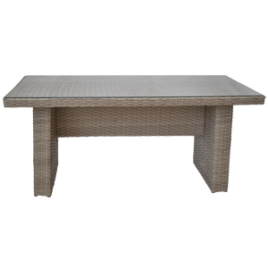PRE-ORDER CAMBERWELL - Exclusive 7 Seater Outdoor Wicker Rectangle Dining Table Set - Furniture Star Direct