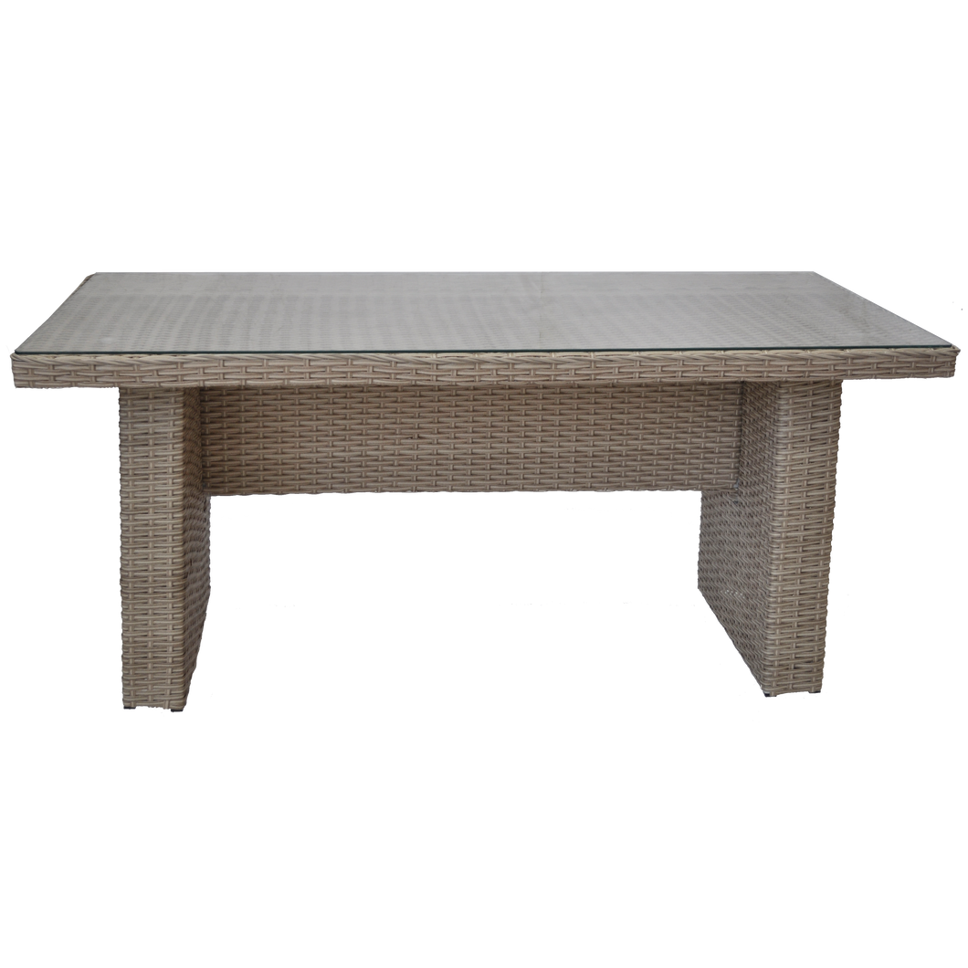 CAMBERWELL - Outdoor Synthetic Wicker Rectangle Dining Table - Furniture Star Direct