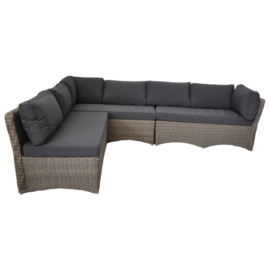 PRE-ORDER BRIGHTON - 8 Seater Outdoor Wicker Lounge with Ottomans - Furniture Star Direct