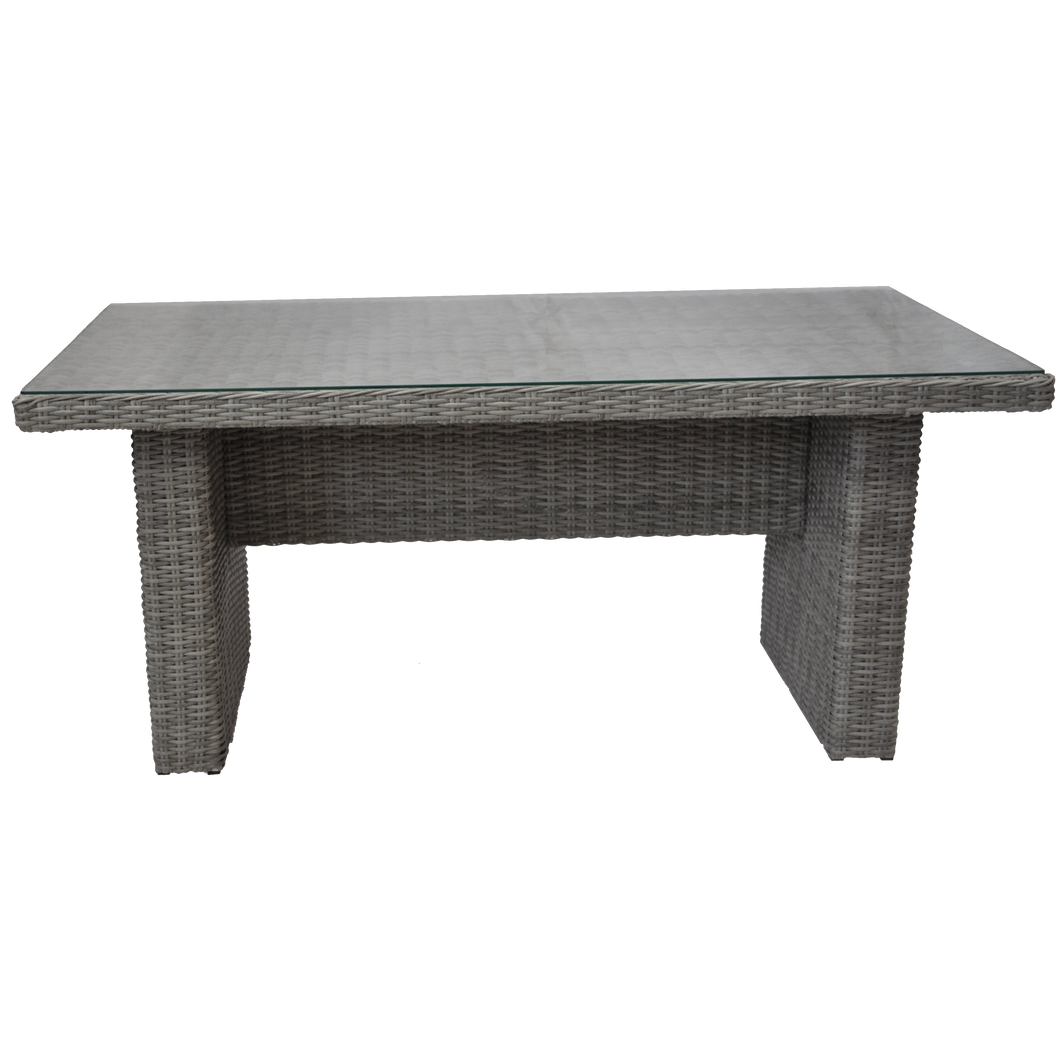 ARMADALE - Outdoor Wicker Rectangle Dining Table - Furniture Star Direct