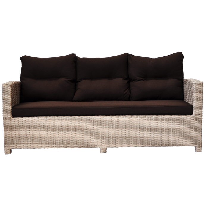 PRE-ORDER CAMBERWELL - 3 Seater Outdoor Wicker Sofa - Furniture Star Direct