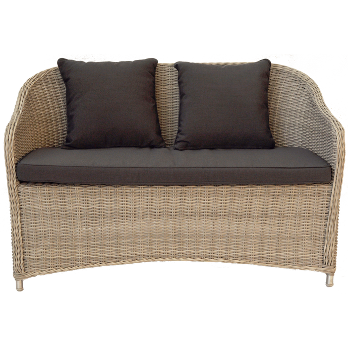 PRE-ORDER PRESTON - Outdoor Wicker 2 Seater Armchair - Furniture Star Direct