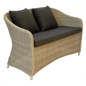 PRE-ORDER PRESTON - Outdoor Wicker 2 Seater Armchair - Furniture Star Direct