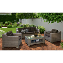 BEAUMARIS - 3 Seat Luxury Outdoor Wicker Wide Armrest Sofa - Furniture Star Direct