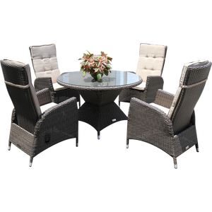 PRE-ORDER ORMOND - Outdoor Garden Patio Wicker Dining Round Table - Furniture Star Direct