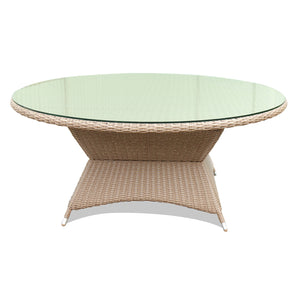 PRE-ORDER CLIFTON HILL - Spacious 7 Piece Outdoor Wicker Round Table Dining Set - Furniture Star Direct