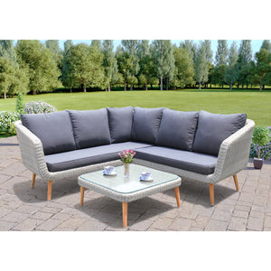 Wicker corner lounge cheap