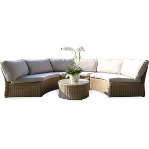 MALVERN - Outdoor Wicker Round Coffee Table - Furniture Star Direct