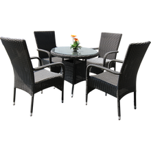 PRE-ORDER NIDDRIE - Outdoor Wicker 80cm Round Coffee Table - Furniture Star Direct
