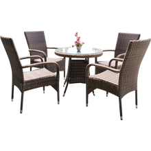 DONVALE - Balcony Patio Wicker Round Coffee Table - Furniture Star Direct