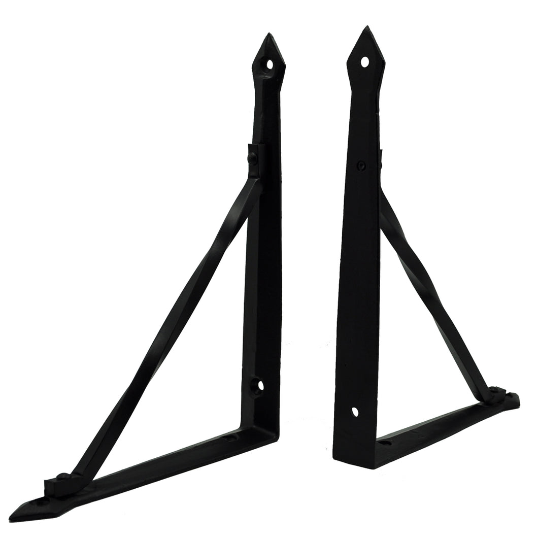 2x CLASSIC TWIST 1924 - Wall Mounted Shelf Brackets with hardware - Furniture Star Direct