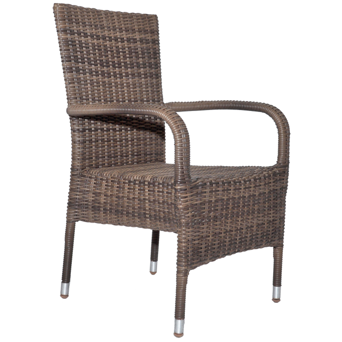 DONVALE - Outdoor Wicker Stacking Armchair - Furniture Star Direct