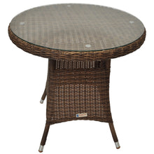 DONVALE - 5 Piece Balcony Patio Round Table and Stacking Chair Set - Furniture Star Direct