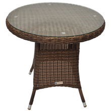 DONVALE - Balcony Patio Wicker Round Coffee Table - Furniture Star Direct