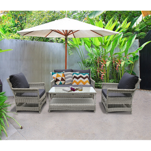 PRE-ORDER EAGLEMONT - Elegant 4 Seater Outdoor Rectangle Coffee Table Lounge Set - Furniture Star Direct