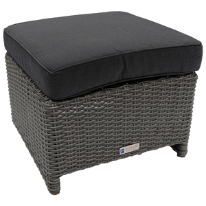ELWOOD - Outdoor Wicker Ottoman Footstool - Furniture Star Direct
