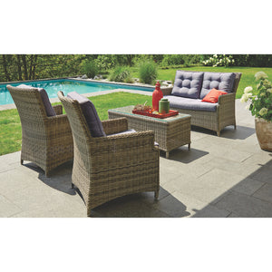 ESSENDON - Outdoor Wicker Rectangle Coffee Table - Furniture Star Direct