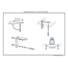 2X STEP 145 - Wall Mounted Shelf Brackets with hardware - Furniture Star Direct