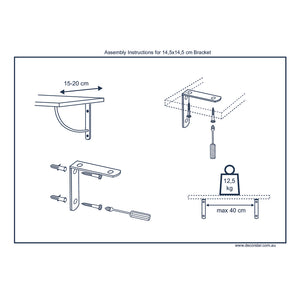 2x MINI SWING 145 - Shelf Wall Mounted Brackets - Furniture Star Direct