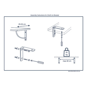 2x CLASSIC BAROQUE 1823 - Bookshelf brackets with hardware - Furniture Star Direct