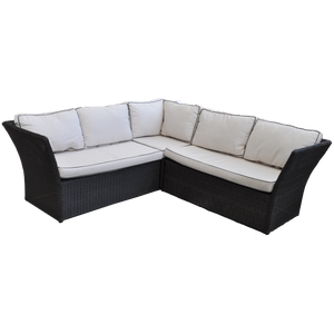 PRE-ORDER HAMPTON - Stylish Outdoor Wicker Square Table Dining Lounge Set - Furniture Star Direct