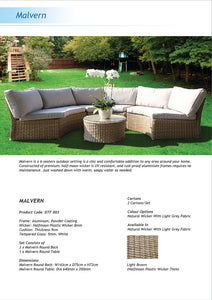 MALVERN - Outdoor Wicker Relaxing Modular Round Lounge Set - Furniture Star Direct