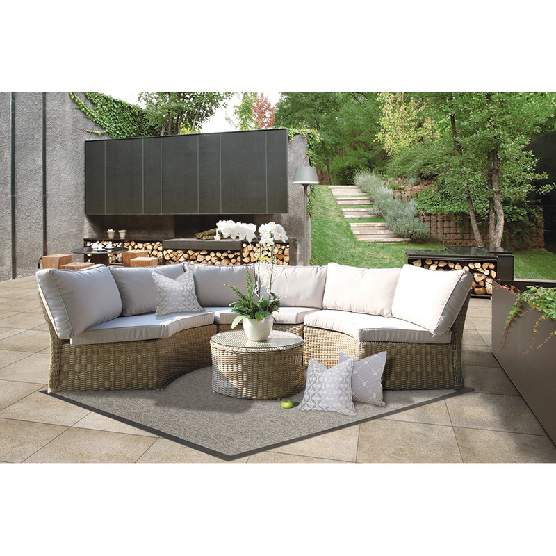 Round outdoor lounge setting discount